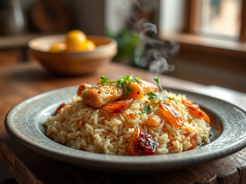Arroz de cabidela de galinha do campo