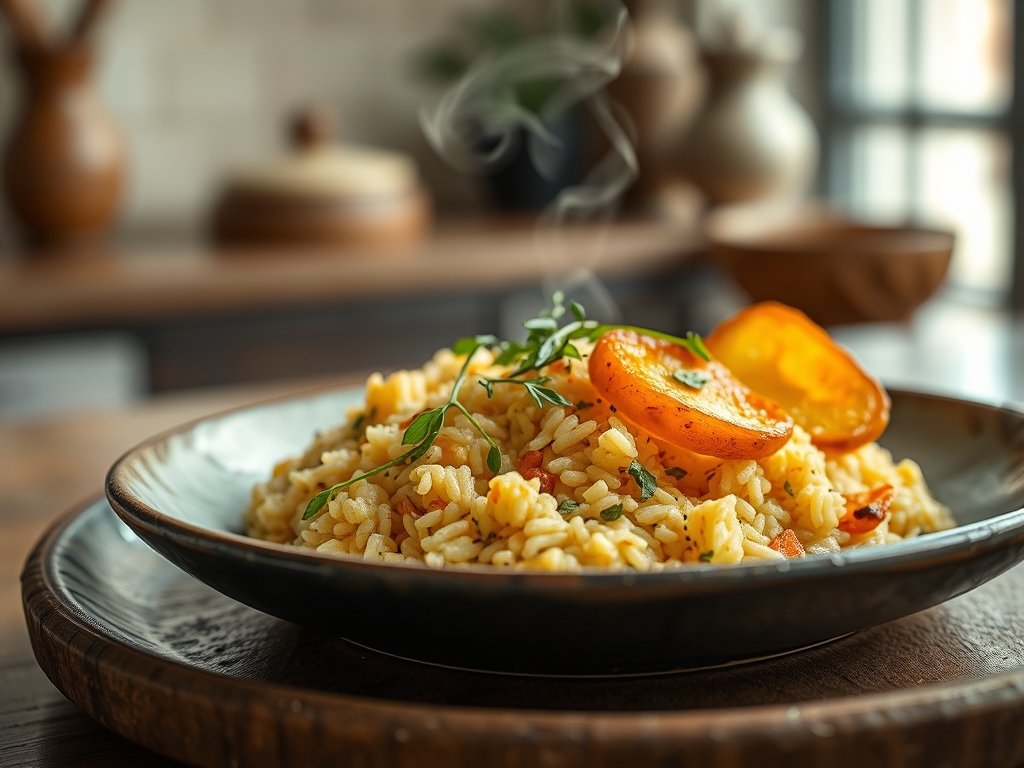 Arroz de cogumelos silvestres e trufa