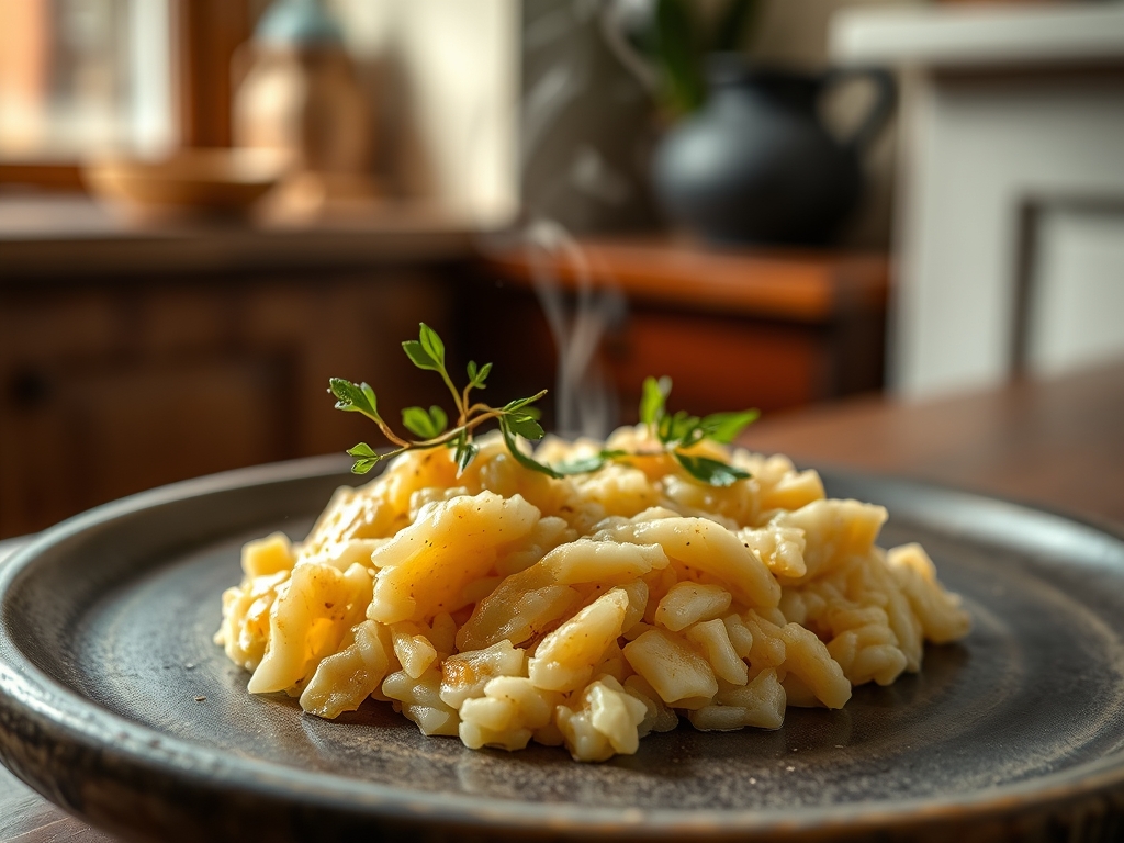 Arroz doce cremoso com gema