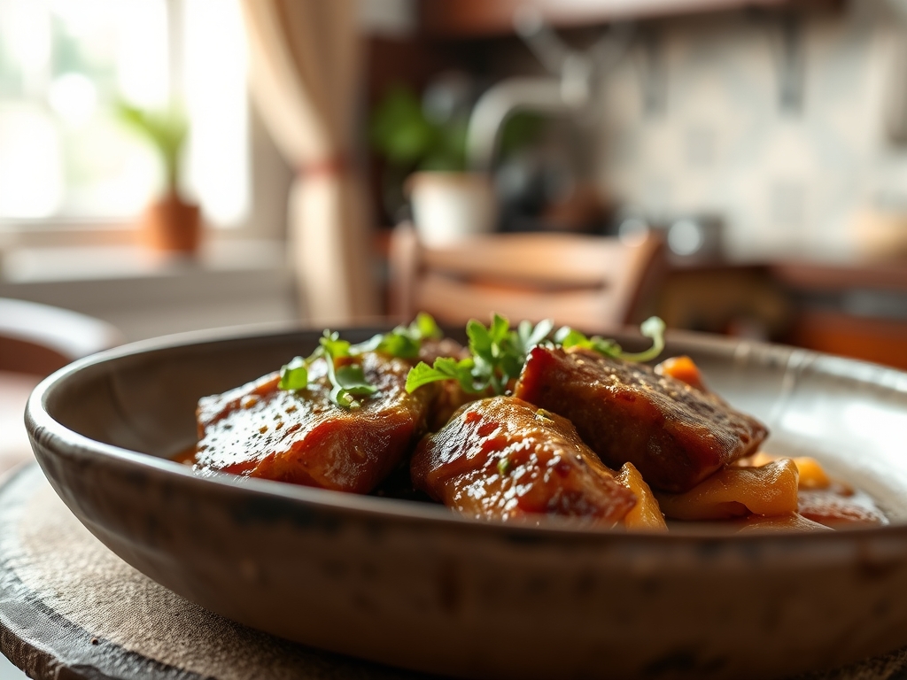 Estufado de vaca com castanhas