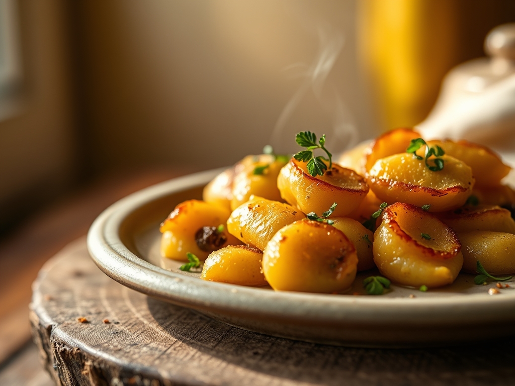 Gnocchis de batata doce e sálvia