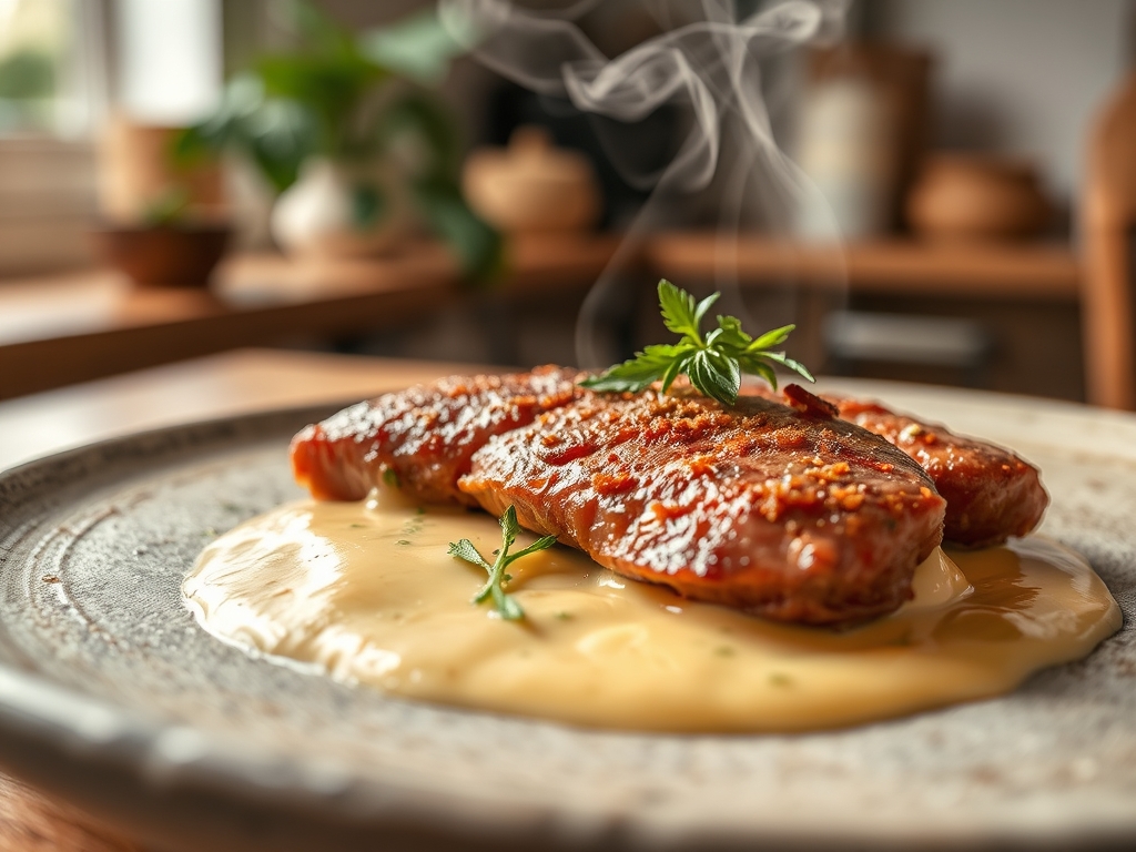 Lasanha de rabo de boi e bechamel