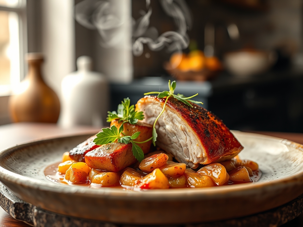 Lombo de porco com ameixas de Elvas